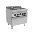 Unninox Electric Range 4 PL with Electric Oven – E70FEO20 - E70FEO20