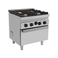 Unninox Gas Range with Electric Oven – 4 Burners – E70FG020 - E70FGO20
