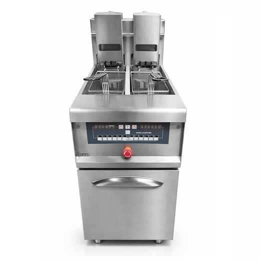 Digitale friteuse Unninox E75DF25UT - 2×13,5 L - automatische mandlift