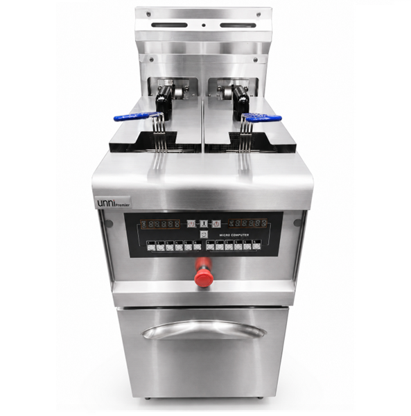 Unninox Digital Fryer – 2 × 13.5 L – 18kW - FRT-E02-C