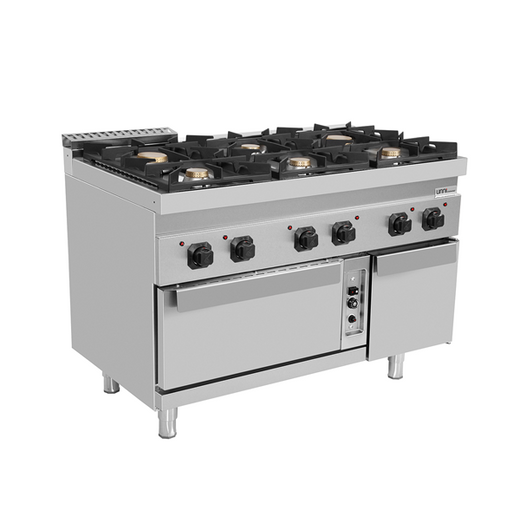 Gasfornuis met gasoven Unninox G70FGO30-K - 6 branders