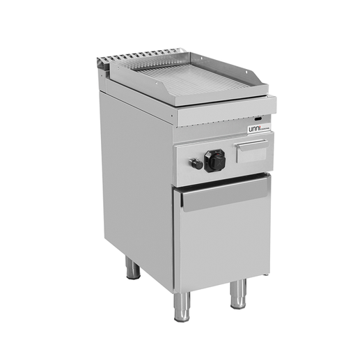 Gasbakplaat Unninox G70GP10+G-K - geribd