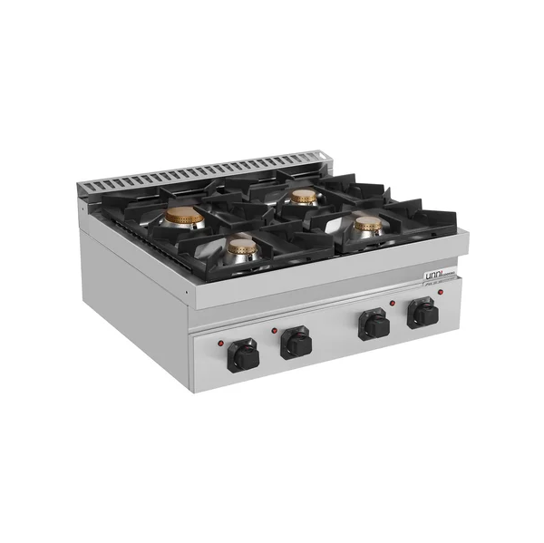 Unninox Gas Stove - 28.5kW - 4 Burners - G70C20B - G70C20B