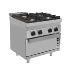 Unninox Gas Range with Gas Oven – 4 Burners - G70FG020 - G70FG020