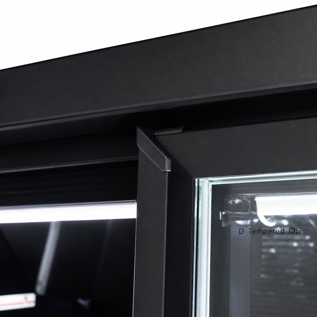 VRIESKAST 2 GLASDEUREN ZWART JDE-1000F BL **Let op, er is sprake van een hogere inschakelstroom waardoor een automaat met C karakteristiek noodzakelijk is.** - aanvullende productfoto 5