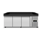 Unninox Pizza Counter 3 Doors – Black Granit - 202x80x100cm - UNN3600TN-BL
