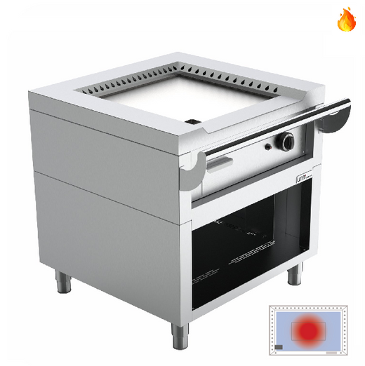 Gasteppanyakiplaat Unninox TPI1-G - 8,5 kW