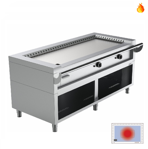 Gasteppanyakiplaat Unninox TPI3-G - 17 kW