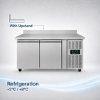 Unninox Refrigerated Counter - 2 Doors - 1360x700x850mm - UNN2200TN
