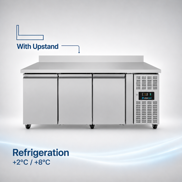 Unninox Refrigerated Counter – 3 Doors – 1790x700x850mm - UNN3200TN