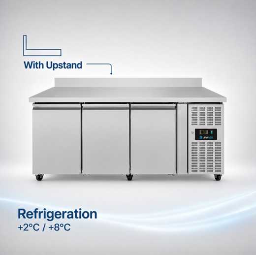 Koelwerkbank Unninox UNN3200TN - 3 deuren - 1790x700x850 mm