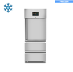 Unninox Freezer – 1 Door – GN 2/1 – 650 Liters – 1 Half Door and 2 Drawers - UNN650BND