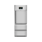 Unninox Refrigerator – 1 Door – GN 2/1 – 650 Liters – 1 Half Door and 2 Drawers - UNN650TND