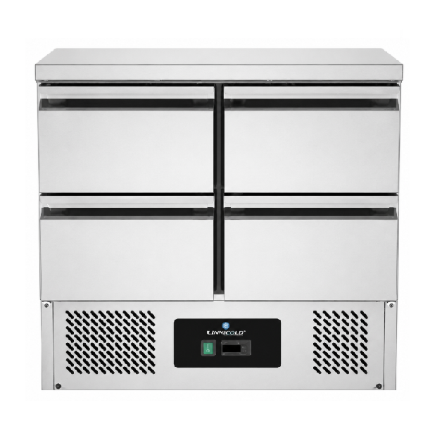 Unninox Refrigerated Counter 900x700xH850mm - With 4 drawers - UNN901-4D