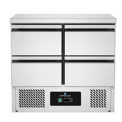 Koelwerkbank 900x700xH850 mm Unninox UNN901-4D - met 4 laden
