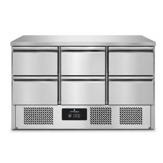 Koelwerkbank 1365x700xH850 mm Unninox UNN903-6D - met 6 laden