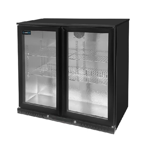 Unninox Barcooler Black 2 Doors - 900x525xH900mm - UNNB902D