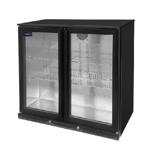 Unninox Barcooler Black 2 Doors - 900x525xH900mm - UNNB902D