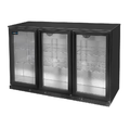Unninox Barcooler Black 3 Doors - 1350x525xH900mm - UNNB903D