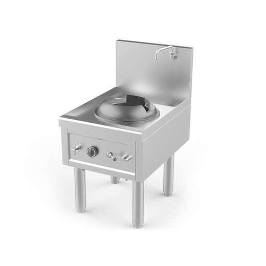 Gaswokfornuis Unninox WK-1 - Gas - 1 brander Ø280 mm - 27,5 kW - 610x850x1100 mm