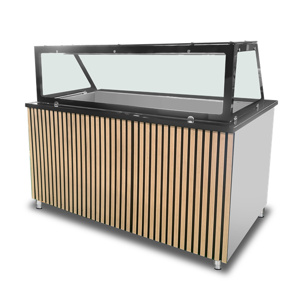 Unninox Bain-Marie Counter – 4x GN 1/1 – 153 × 82 × 85.5 cm - TUNBM158