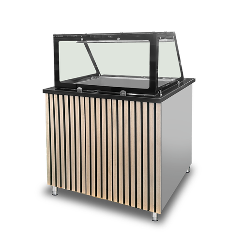 Unninox Bain-Marie Counter – 2x GN 1/1 – 88 × 82 × 85.5 cm - TUNBM88