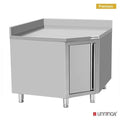 Unninox Worktable Corner With Door + Upstand 1000x700 - WT-10010085-SC70