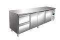 SARO Gekoelde werkbank met 3 deuren en 1x set van 2 lades, model KYLJA 4110 TN