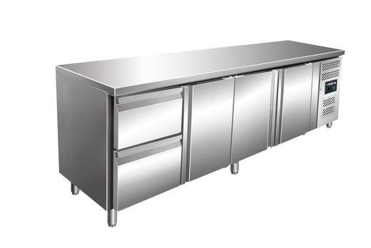 SARO Gekoelde werkbank met 3 deuren en 1x set van 2 lades, model KYLJA 4110 TN