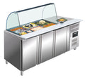SARO Koelwerkbank met glazen top model GN 3100 TNS