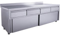 SARO Schuifdeurkast - 4 lades.1800X700mm met Opstaande rand