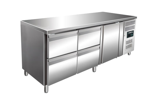 SARO Gekoelde werkbank met 1 deur en 2x sets van 2 lades, model KYLJA 3140 TN