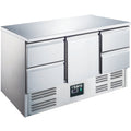 SARO Gekoelde werkbank met deur en lades, model ES 903 S/S TOP 1/4