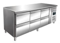 SARO Gekoelde werkbank met 3x sets van 2 lades, model KYLJA 3160 TN