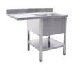 SARO Spoeltafel met 1 wasbak, rechts - 700 mm diepte, 1200 mm