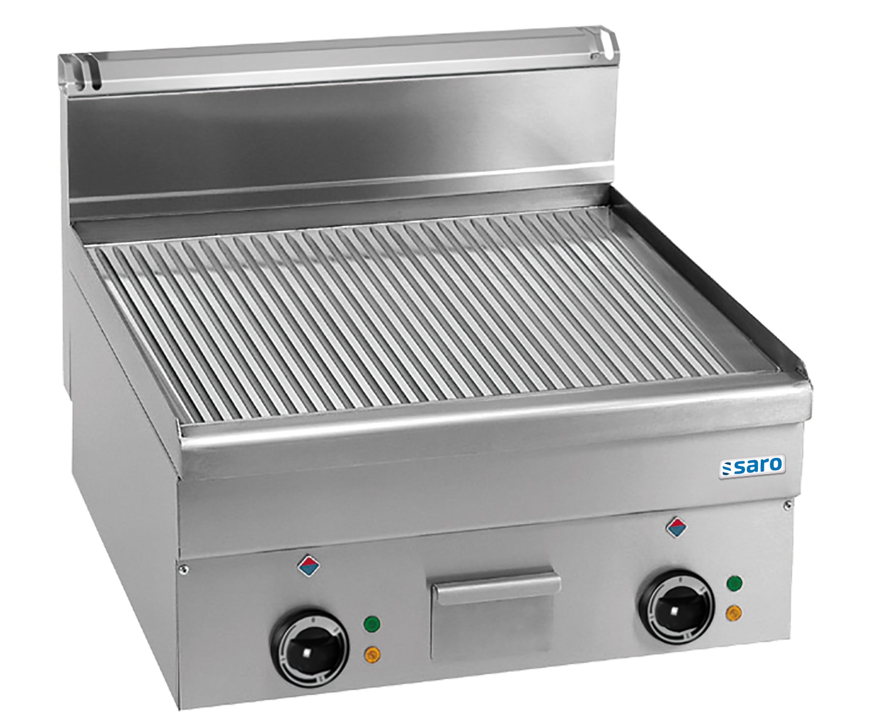 SARO Elektrische Grillplaat Geribbeld Tafelmodel 600x600 model EFT66R