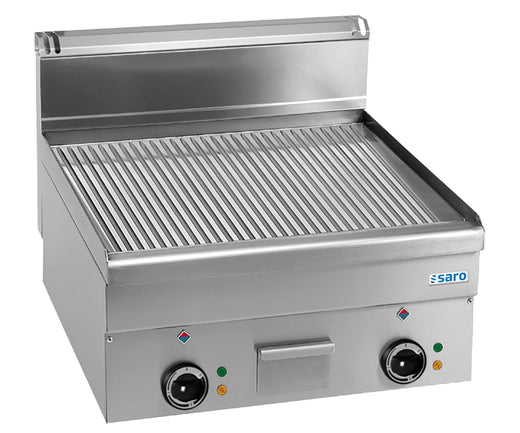 SARO Elektrische Grillplaat Geribbeld Tafelmodel 600x600 model EFT66R