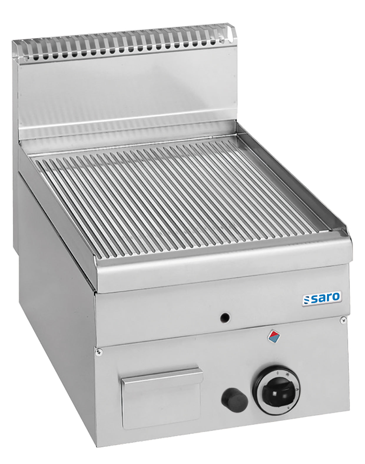 SARO Gas Grillplaat Geribbeld Tafelmodel 400x600 model GFT46R