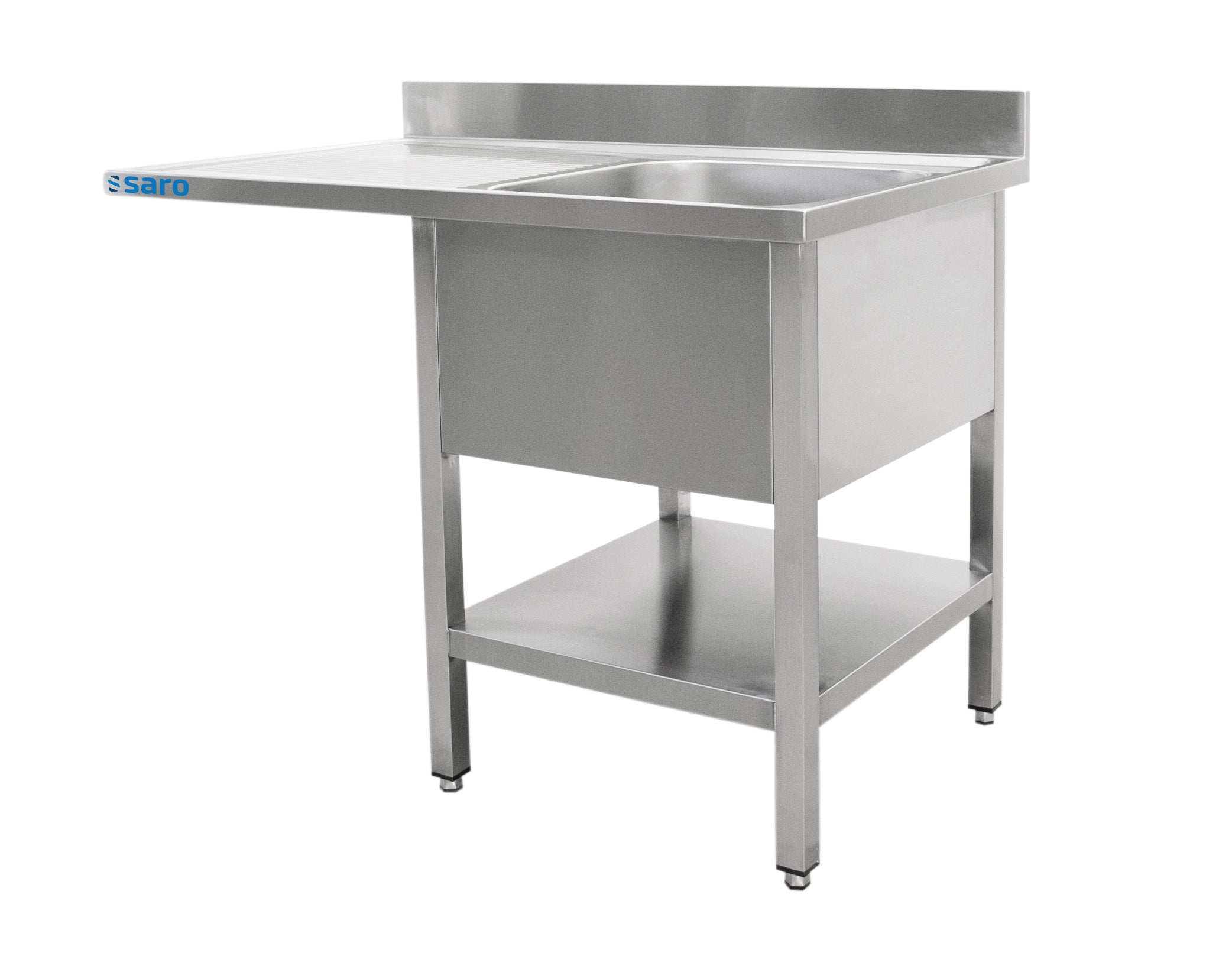 SARO Spoeltafel voor vaatwasser met 1 bak, rechts-600 mm diepte,1400mm