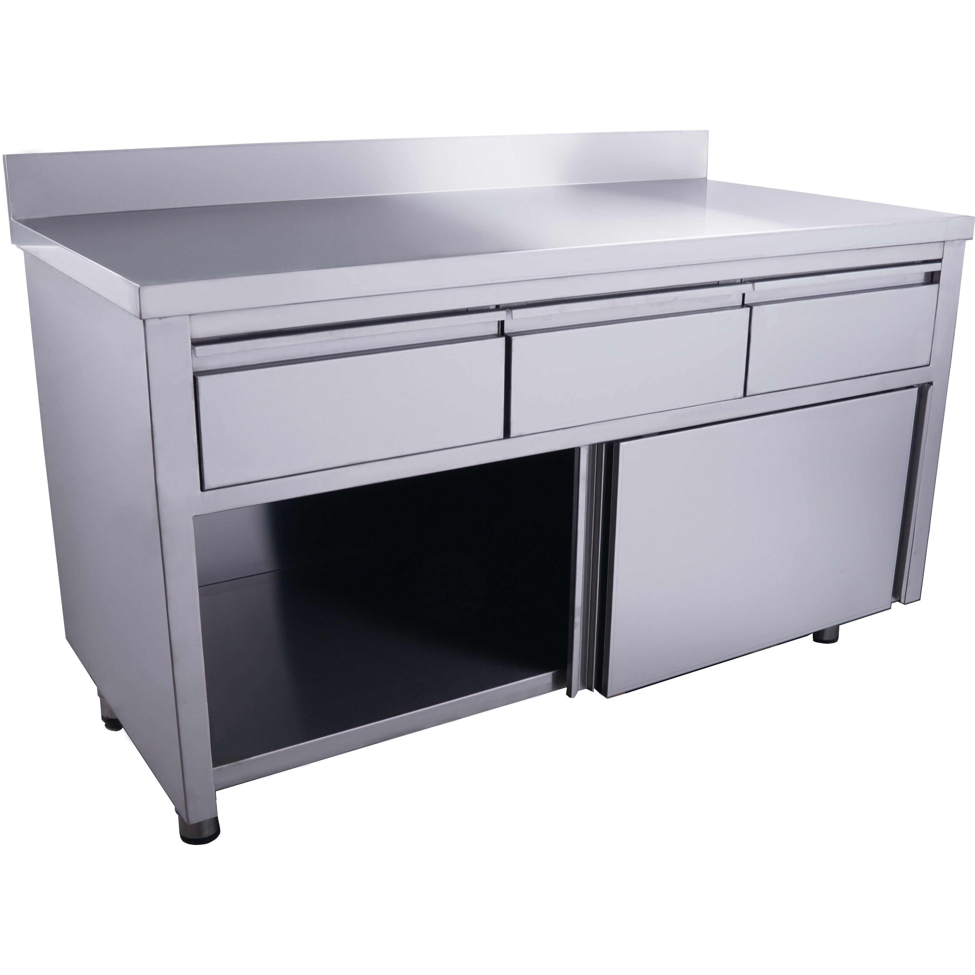 SARO Schuifdeurkast - 3 lades.1400X700mm met Opstaande rand - afbeelding 3