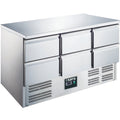 SARO Gekoelde werkbank met 6 lades, model ES 903 S/S TOP 0/6