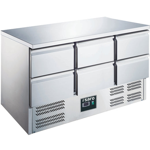 SARO Gekoelde werkbank met 6 lades, model ES 903 S/S TOP 0/6