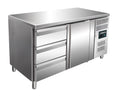 SARO Gekoelde werkbank met 1 deur en 1x set van 3 lades, model KYLJA 2130 TN