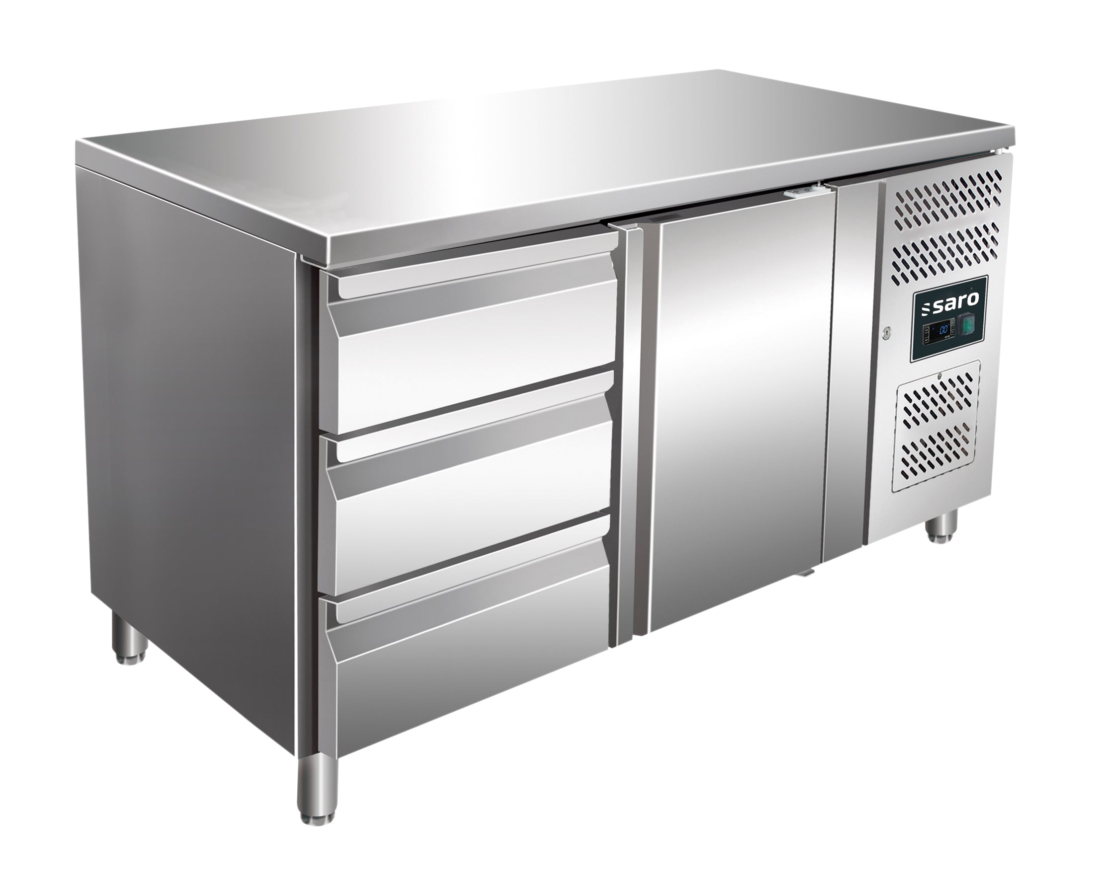 SARO Gekoelde werkbank met 1 deur en 1x set van 3 lades, model KYLJA 2130 TN