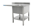 SARO Spoeltafel voor vaatwasser met 1 bak, rechts-600 mm diepte,1200mm