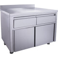 SARO Schuifdeurkast - 2 lades 1200X700mm met Opstaande rand