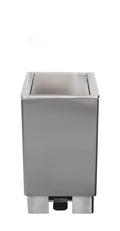 SARO RVS afvalbak met hydraulische klep modellen APOLLO 60 ltr