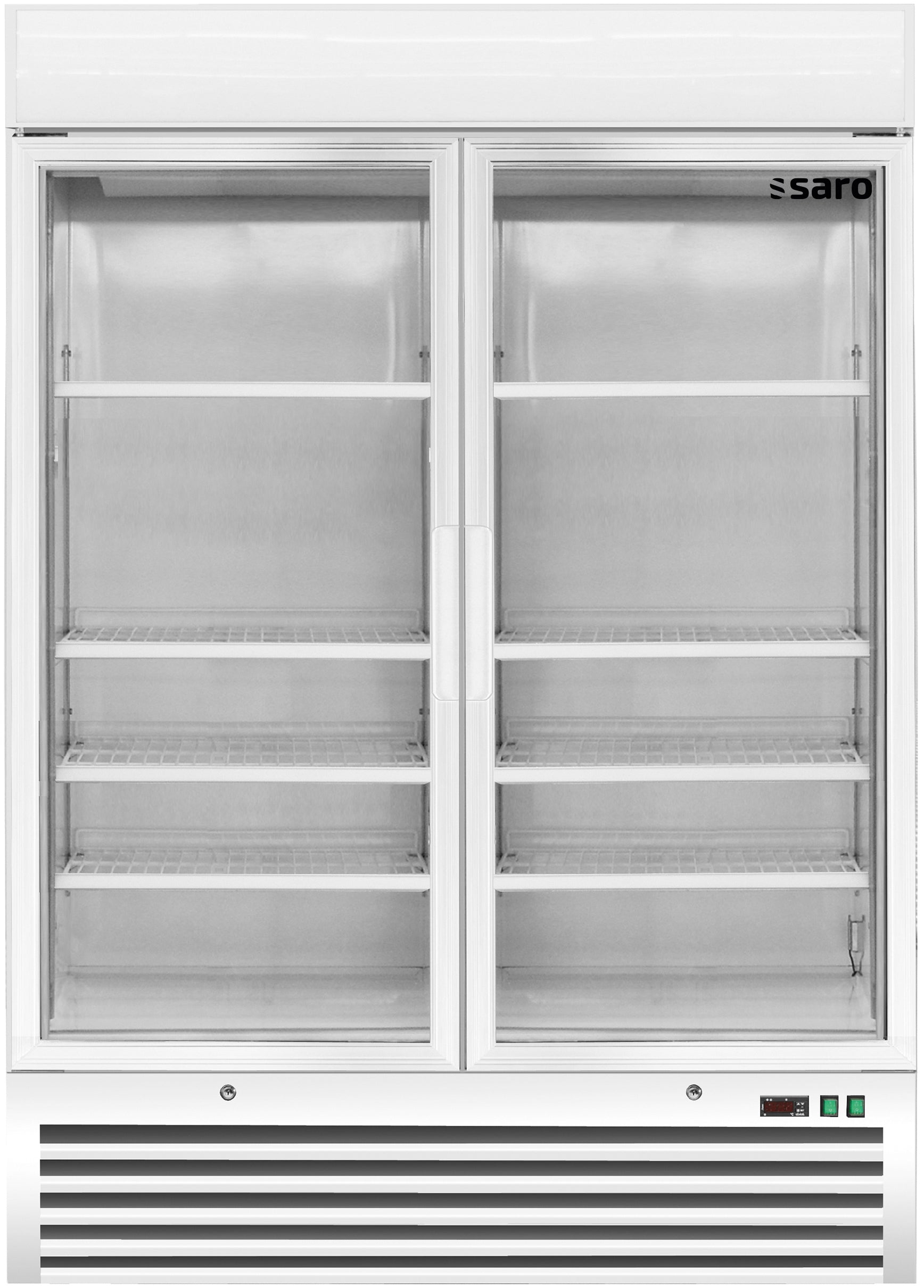 SARO Vrieskast met ventilator koeling 2 glasdeuren model D 920 - wit