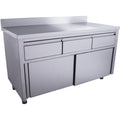 SARO Schuifdeurkast - 3 lades.1400X700mm met Opstaande rand