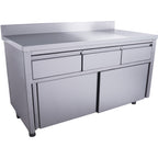SARO Schuifdeurkast - 3 lades.1400X700mm met Opstaande rand